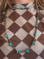 Western Cowgirl Style Navajo Perle Turquoise Collier Ensemble pour Femme Cadeau