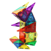 60pcs Mainan Edukasi Dini Anak-Anak, Puzzle Magnetik, Balok Konstruksi