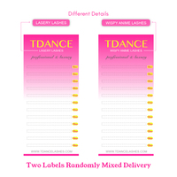 TDANCE Vente en gros Personnalisé 0.07MM C/D Cils Anime Effet Wispy à Pointes Solides Volume Éventails Préfabriqués Fournitures pour Cils