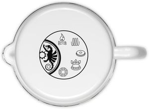 Robusto bote de leche de esmalte blanco de 350ml con escala integrada y ayuda para verter resistente a los arañazos para todas las cocinas - Product Image 5