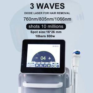 Máquina de depilación láser de diodo Rejuvenecimiento DE LA PIEL Láser de alta potencia Diodo de tres longitudes de onda profesional para cara y cuerpo - Product Image 1