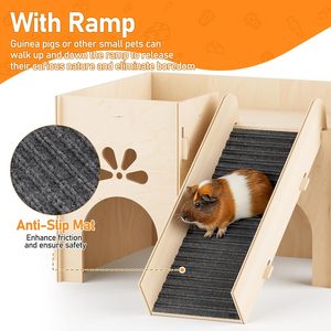 <span class=keywords><strong>Maison</strong></span> de Luxe Moderne Écologique en Bois de Grande Taille pour Petits Animaux : Lapins, Cochons d'Inde – Château, <span class=keywords><strong>Tour</strong></span> d'Escalade, Espace de Vie Hivernal - Product Image 5