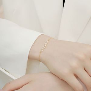 Dylam Tennis Bracelets for Women Ladies Teens Girls Leaf 5A Cubic Zirconia CZ Dainty Classic Adjustable Tennis <b>Charm</b> Bracelet - Product Image 2
