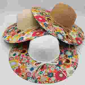 Women Paper Floppy Beach <b>Straw</b> <b>Hat</b> With Print Logo Bowknot Summer Sun <b>Hat</b> Foldable 2024 <b>Straw</b> <b>Hat</b> - Product Image 4