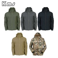 KMS personnalisé vente en gros en plein air respirant coupe-vent imperméable Softshell Parka Combat hommes veste tactique Chaqueta tactique
