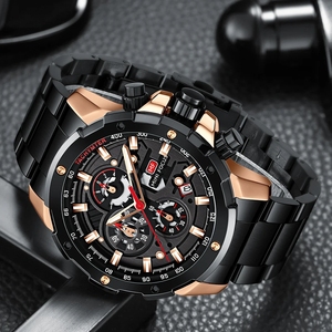 MINI FOCUS MF0401Gนาฬิกาผู้ชายแฟชั่นChronographกีฬานาฬิกาแบรนด์หรูสายเหล็กควอตซ์นาฬิกาReloj Hombre - Product Image 4