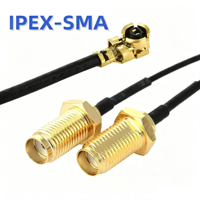 Câble coaxial RF UFL MHF vers montage sur panneau, câble de raccordement RG1.13 pour extension d'antenne