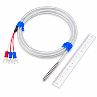 Sensor Suhu Elektroplating Tahan Korosi Pt100 PTFE Tahan Asam dan Alkali OEM IP65