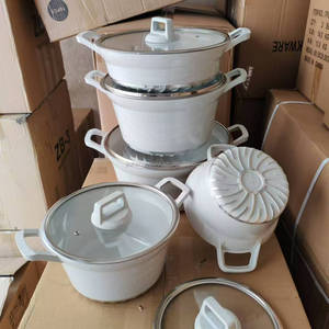 Ensemble de casseroles en aluminium moulé sous pression de haute qualité pour la <span class=keywords><strong>cuisine</strong></span> à domicile, revêtement antiadhésif, casseroles profondes, poêle, <span class=keywords><strong>cocotte</strong></span>, ensemble de 10 pièces - Product Image 6