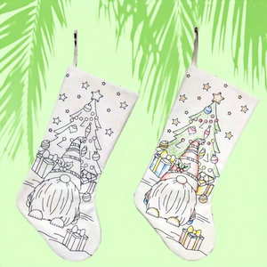 Calcetines Navideños para Colorear, Personalizados, Bolsa <span class=keywords><strong>de</strong></span> Regalo para Niños, Decoración Navideña, Santa Claus - Product Image 4
