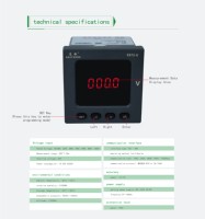 ES72-U 72*72mm Panel Mount Single Phase Digital Voltmeter Presisi Tinggi LED Pengukur Tegangan AC untuk Kabinet Distribusi Industri