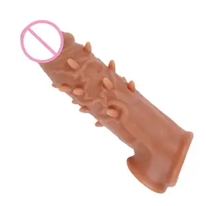 Vloeibare Siliconen Mannelijke Penis Mouwen Extender Dildo Penis Sleeve Grote Zachte