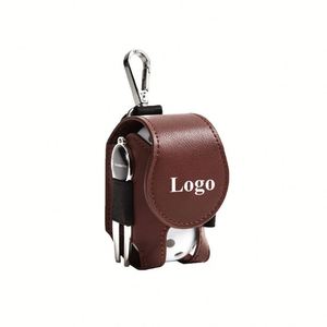 Porte-balles de golf miniatures personnalisés avec logo imprimé, sac de golf personnalisé en cuir PU, sac de golf pour chariot, best-seller - Product Image 1