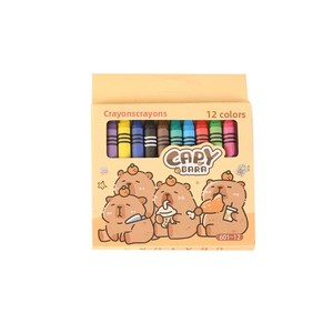 Set di Pastelli a Cera Lavabili e Cancellabili per Bambini Kapibala Capybara, 8/12 Colori, Sicuri, Non Tossici, Facili da Colorare, per Graffiti dei Bambini - Product Image 5
