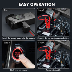 Portatile 4 in 1 <span class=keywords><strong>Multi</strong></span>-funzionale e pompa gonfiatore aria 1200A corrente di picco 120PSI salto ad alta pressione di avviamento e compressore d'aria - Product Image 5