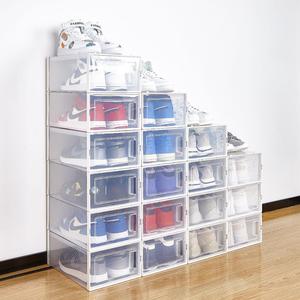 Cajas apilables de plástico Clear <span class=keywords><strong>Jordan</strong></span> Black Artículos para el hogar <span class=keywords><strong>Caja</strong></span> de almacenamiento de <span class=keywords><strong>zapatos</strong></span> transparente - Product Image 2