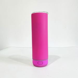 Double Wall Matt Colored Macaron Blank Sublimation Smart Music Player 20oz <b>Skinny</b> Straight Speaker Music Tumbler - Product Image 4