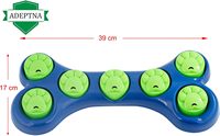 Gamelle interactive en silicone pour chien, forme d'os, pour distribution lente de friandises, jeu de cache-cache amusant, design tendance et ludique