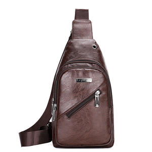 Bolso Cruzado de Piel Sintética para Hombre, Color Negro Sólido, Bolso de Hombro para Uso Diario, Primavera 2025 - Product Image 4