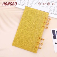 Hongbo Meilleure vente A6 PVC Budget classeur/Album Photo/Agenda planificateur couvre avec des anneaux dorés/noirs disponibles