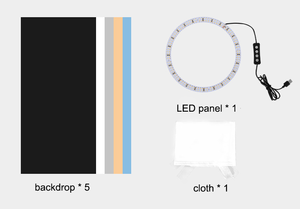 Boîte de <span class=keywords><strong>studio</strong></span> photo LED compacte tout-en-un, température de lumière réglable, livraison rapide, photographie de produits - Product Image 6