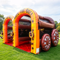 Jeu gonflable Joyful Roll the Bull, jeu de cible gonflable, jeu de carnaval extérieur, divertissement pour enfants, location pour parc d'aventure