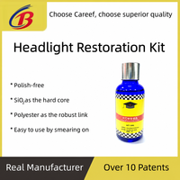 Kit de Restauration de Phares de Voiture, Revêtement Nano Quartz, Polissage pour Lentilles Jaunes et Brouillardées, Fluide Éclaircissant Universel, Vente en Gros