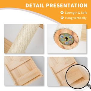 Muebles <span class=keywords><strong>para</strong></span> Gatos Montados en la Pared, Estantes <span class=keywords><strong>para</strong></span> Gatos <span class=keywords><strong>para</strong></span> Escalar en la Pared, Hamaca Colgante <span class=keywords><strong>para</strong></span> Gatos, Gimnasio <span class=keywords><strong>para</strong></span> Gatos - Product Image 6