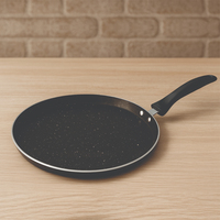 Juego de Utensilios de Cocina Premium Antiadherentes con Sartén Kadai, Olla Profunda y Tawa, con Asas Ergonómicas, para Cocina Doméstica, Restaurante y Uso Diario