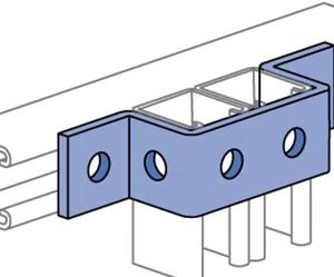 Accessoires de canalisation : Connecteurs en U, attaches de selle carrées en acier pour profilés en C, connecteurs croisés pour montants - Product Image 5