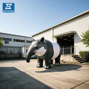 Modello Gonfiabile Gigante di Tapir Malese, Sculture di Animali Gonfiabili per Decorazione e Abbellimento in Eventi Zoo - Product Image 1