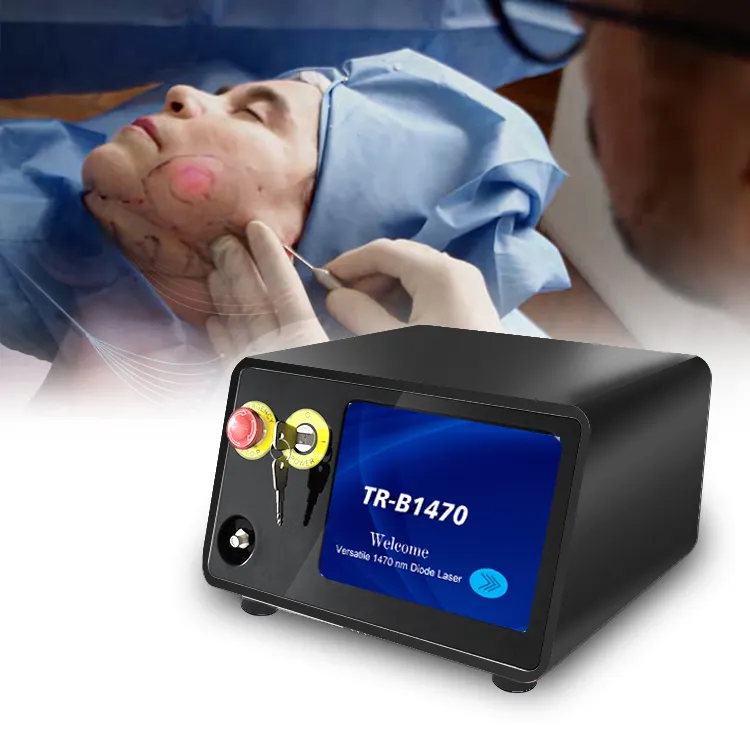 2023 Laser mặt nâng da tigthening Máy phẫu thuật thẩm mỹ sợi quang Diode Laser chất béo làm giảm 1470 Laser endolasermachine