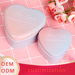 Vente en gros d'usine 9*9*4.5cm Boîte en métal vide en forme <span class=keywords><strong>de</strong></span> cœur pour bonbons - Product Image 2