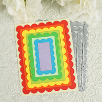 AAGU 4 pz/set metallo taglio Die Scrapbook in rilievo Album decorazione carta invito pizzo rettangolo Scrapbook Craft taglio muore