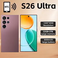 Teléfono Celular S26 Ultra Multifunción NFC Desbloqueado 5G con Reconocimiento Facial, GPS, 22GB+2TB para Trabajo de Oficina, Viajes Diarios y Uso Comercial
