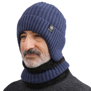 Bonnet tricoté d'hiver pour hommes, épais, chaud, coupe-vent, pour l'extérieur par temps froid - Product Image 4