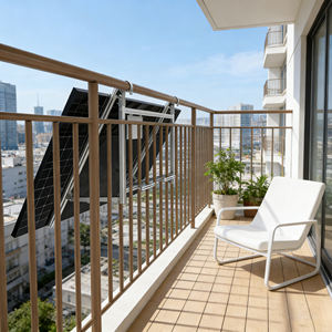 Sistema de Montaje con Soporte de Extensión para Balcón y Pared, Gancho Solar Metálico Fácil de Instalar - Product Image 2