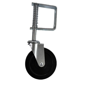Kinman Swivel Caster 3 4 5 Inch Zinc Plated Steel Wheel <b>For</b> Storage Cage Industrial Use - Product Image 1