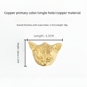 धातु शिल्प पीतल दरवाजा हैंडल अलमारी दरवाजा हैंडल दराज सजावट सजावट - Product Image 2