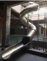 Glissade en acier inoxydable durable, grande taille, éducative, résidentielle, publique, pour les jardins d'enfants, les terrains de jeux scolaires, bonne résistance à la corrosion