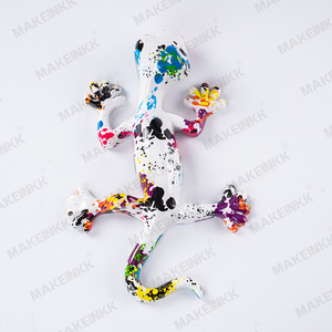 Personalizada Decoración Colgante de Pared 3D Decorativo Español <span class=keywords><strong>Barcelona</strong></span> <span class=keywords><strong>Mosaico</strong></span> Gecko Lagarto Resina Estatuilla - Product Image 6