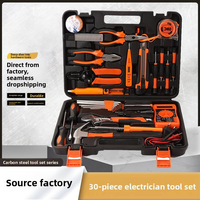 Ensemble d'outils d'électricien, kit de 30 pièces en acier au carbone, ensemble d'outils combinés pour la maison, vente directe d'usine