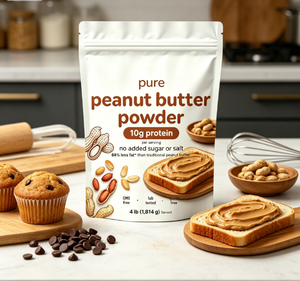 <span class=keywords><strong>Beurre</strong></span> <span class=keywords><strong>de</strong></span> cacahuète en poudre certifié biologique, sans sucre ajouté, non-OGM, saveur riche et noisette, pour la pâtisserie et les boissons - Product Image 5