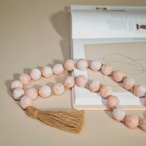 Guirlande de Noël en bois naturel pour la décoration intérieure Addon rustique de style ferme Boho pour le style de mur ou de table lors des fêtes - Product Image 1