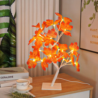 La lampe d'arbre pleine étoile du ciel de feuille d'érable artificielle de style LED la plus vendue en gros convient à la décoration d'intérieur de festival