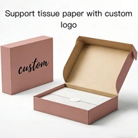 Boîte d'expédition en carton ondulé écologique avec logo personnalisé pour vêtements et chaussures, emballage facile à ouvrir, boîte d'abonnement