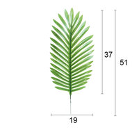 Feuilles de palmier artificielles, feuilles vertes artificielles, verdure tropicale pour la maison, la cuisine, les arrangements floraux, les mariages