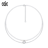 Collier de perles en argent sterling 925 CDE YN1148 avec améthyste, perle Edison de qualité AAAAA, perles de coquillage et plaqué rhodium
