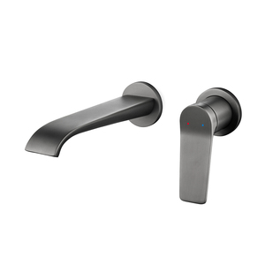 <span class=keywords><strong>Robinet</strong></span> mitigeur mural moderne avec <span class=keywords><strong>eau</strong></span> chaude <span class=keywords><strong>froide</strong></span> fournie finition or brossé 2 trous long bec en laiton pour lavabo à <span class=keywords><strong>main</strong></span> - Product Image 3