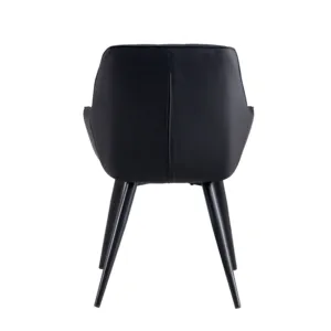 Chaise dinante tapissée par velours contemporain bleu avec des jambes en métal d'or pour les meubles à la maison - Product Image 4